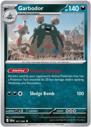 Garbodor (57) Reverse Holofoil [ME04 Chaos Rising] Pokemon Single Pokémon