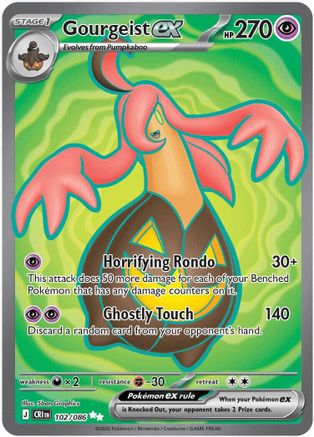 Gourgeist ex - 102/086 Holofoil [ME04 Chaos Rising] Pokemon Single Pokémon