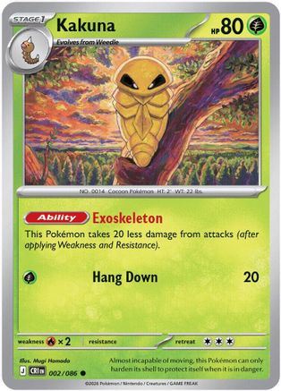 Kakuna (2) Reverse Holofoil [ME04 Chaos Rising] Pokemon Single Pokémon