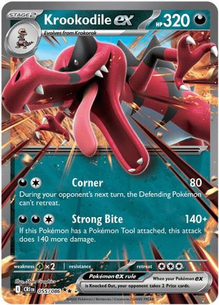 Krookodile ex (55) Holofoil [ME04 Chaos Rising] Pokemon Single Pokémon