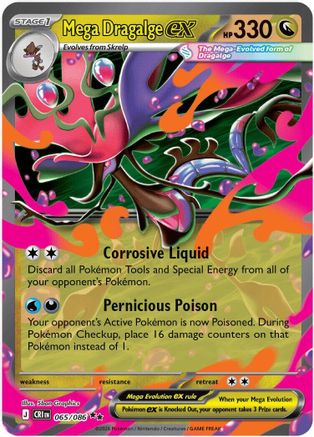 Mega Dragalge ex - 065/086 Holofoil [ME04 Chaos Rising] Pokemon Single Pokémon