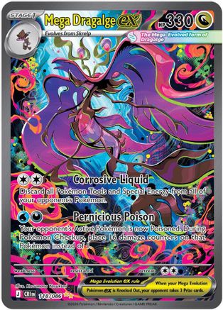 Mega Dragalge ex - 118/086 Holofoil [ME04 Chaos Rising] Pokemon Single Pokémon