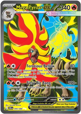 Mega Pyroar ex - 099/086 Holofoil [ME04 Chaos Rising] Pokemon Single Pokémon