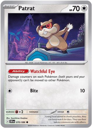 Patrat (70) [ME04 Chaos Rising] Pokemon Single Pokémon