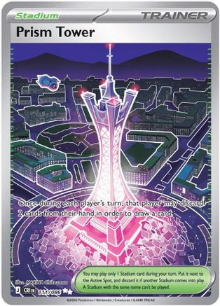 Prism Tower - 111/086 Holofoil [ME04 Chaos Rising] Pokemon Single Pokémon