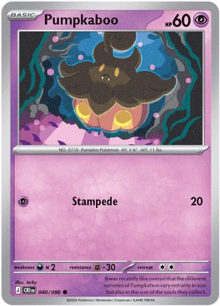 Pumpkaboo (40) Reverse Holofoil [ME04 Chaos Rising] Pokemon Single Pokémon
