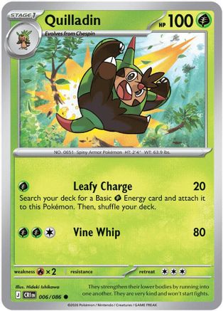 Quilladin (6) Reverse Holofoil [ME04 Chaos Rising] Pokemon Single Pokémon