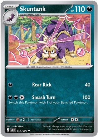 Skuntank (54) Reverse Holofoil [ME04 Chaos Rising] Pokemon Single Pokémon