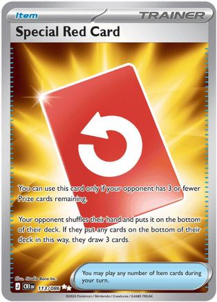 Special Red Card - 113/086 Holofoil [ME04 Chaos Rising] Pokemon Single Pokémon