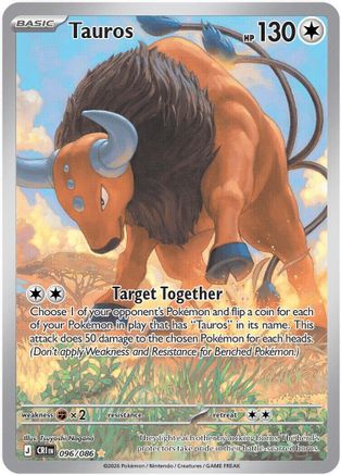 Tauros - 096/086 Holofoil [ME04 Chaos Rising] Pokemon Single Pokémon