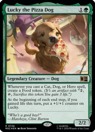 Lucky the Pizza Dog (MSC-726) [Commander: Marvel Super Heroes] Foil MTG Single Wizards of the Coast
