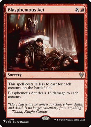 Blasphemous Act (DRC) (LIST-101) [Mystery Booster] The List Reprints MTG Single Wizards of the Coast