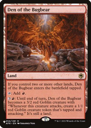 Den of the Bugbear (LIST-254) [Mystery Booster] The List Reprints MTG Single Wizards of the Coast