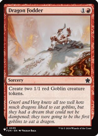 Dragon Fodder (FDN) (LIST-535) [Mystery Booster] The List Reprints MTG Single Wizards of the Coast