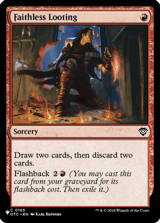 Faithless Looting (OTC) (LIST-165) [Mystery Booster] The List Reprints MTG Single Wizards of the Coast
