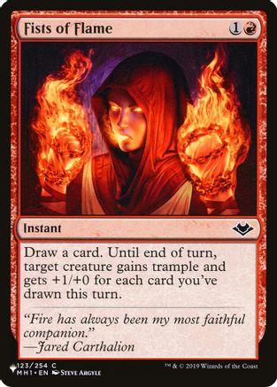 Fists of Flame (MH1) (LIST-123) [Mystery Booster] The List Reprints MTG Single Wizards of the Coast