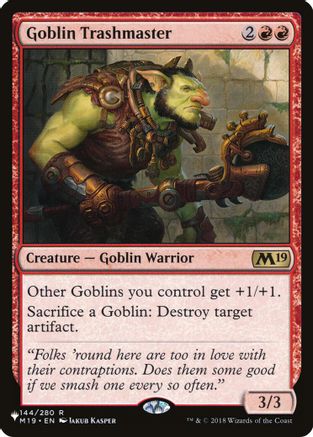 Goblin Trashmaster (LIST-144) [Mystery Booster] The List Reprints MTG Single Wizards of the Coast
