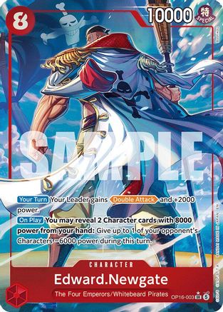 Edward.Newgate (Alternate Art) (OP16-003) [The Time of Battle] Foil One Piece Single Bandai