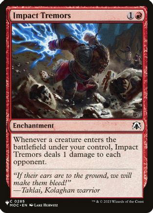 Impact Tremors (MOC) (LIST-285) [Mystery Booster] The List Reprints MTG Single Wizards of the Coast