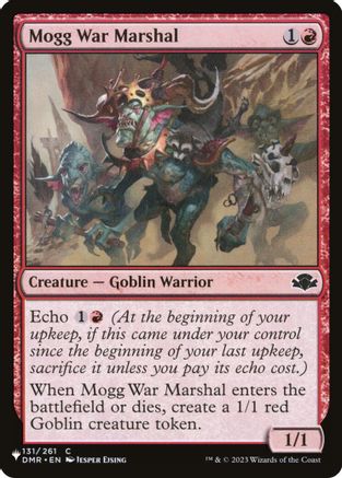 Mogg War Marshal (DMR) (LIST-131) [Mystery Booster] The List Reprints MTG Single Wizards of the Coast