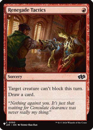 Renegade Tactics (J25) (LIST-590) [Mystery Booster] The List Reprints MTG Single Wizards of the Coast