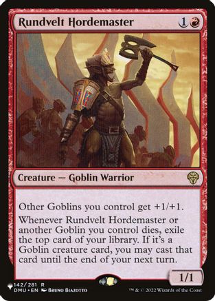 Rundvelt Hordemaster (LIST-142) [The List Reprints] MTG Single Wizards of the Coast