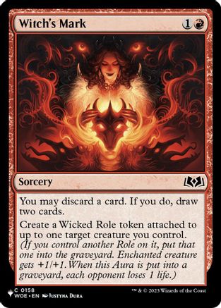 Witch's Mark (LIST-158) [Mystery Booster] The List Reprints MTG Single Wizards of the Coast