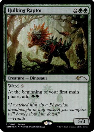 Hulking Raptor (MEDIA-007) [Media Promos] Foil MTG Single Wizards of the Coast