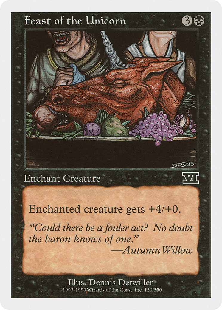 Feast of the Unicorn (6ED-130) [Classic Sixth Edition] MTG Single Wizards of the Coast