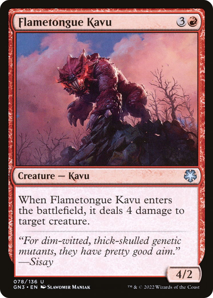 Flametongue Kavu (GN3-078) [Misc] Game Night: Free-for-All MTG Single Wizards of the Coast