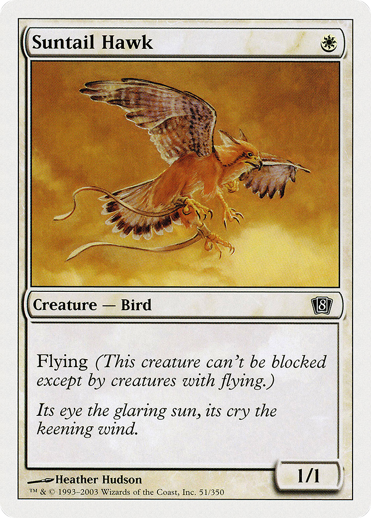 Suntail Hawk (8ED-051) [Eighth Edition] MTG Single Wizards of the Coast