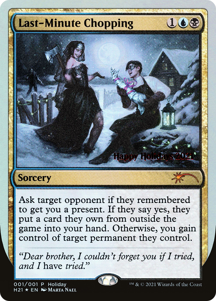 Last-Minute Chopping (SPECIAL-001) [Misc] Happy Holidays Foil MTG Single Wizards of the Coast