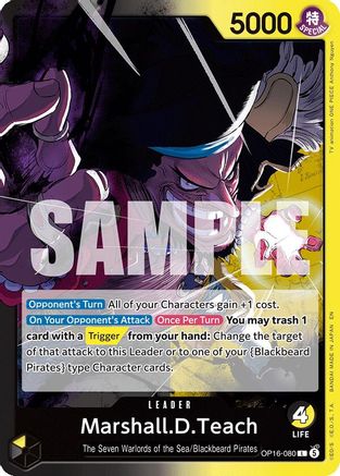 Marshall.D.Teach (080) (OP16-080) [The Time of Battle] One Piece Single Bandai