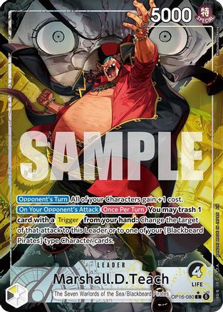 Marshall.D.Teach (080) (Alternate Art) (OP16-080) [The Time of Battle] Foil One Piece Single Bandai