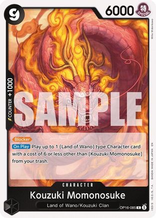 Kouzuki Momonosuke (085) (OP16-085) [The Time of Battle] Foil One Piece Single Bandai