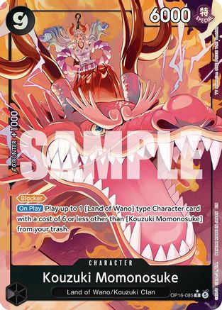 Kouzuki Momonosuke (Alternate Art) (OP16-085) [The Time of Battle] Foil One Piece Single Bandai