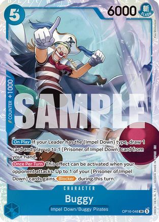 Buggy (OP16-048) [The Time of Battle] Foil One Piece Single Bandai
