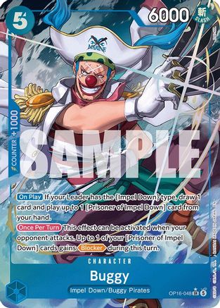 Buggy (048) (Alternate Art) (OP16-048) [The Time of Battle] Foil One Piece Single Bandai