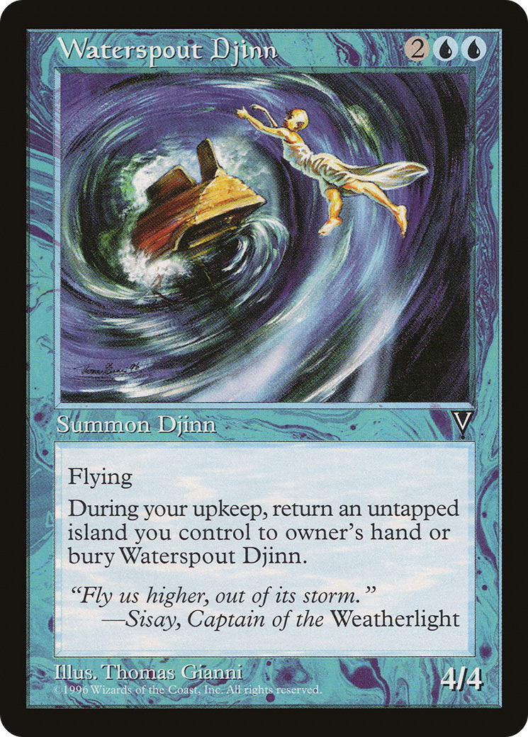 Waterspout Djinn (VIS-050) [Visions] MTG Single Wizards of the Coast