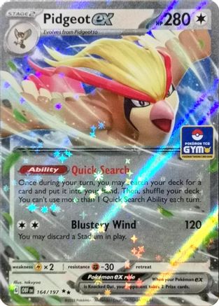 Pidgeot ex - 164/197 Holofoil [Misc: Cards & Products] Pokemon Single Pokémon
