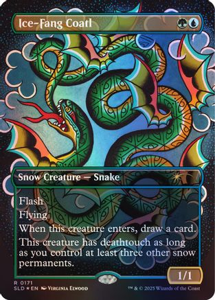 Ice-Fang Coatl (0171) (Rainbow Foil) (SLD-171) [Secret Lair] Drop Series Foil MTG Single Wizards of the Coast