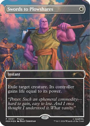 Swords to Plowshares (Magazine Insert) (MEDIA-001) [Misc] Media Promos Foil MTG Single Wizards of the Coast