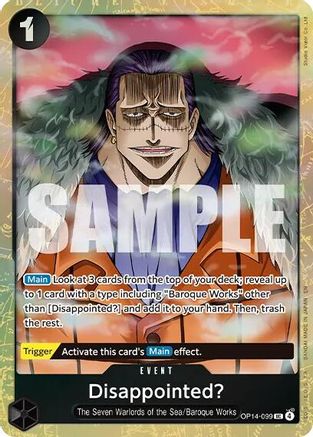 Disappointed? (Premium Card Collection -Best Selection Vol. 6-) (OP14-099) [One Piece Promotion Cards] Foil One Piece Single Bandai