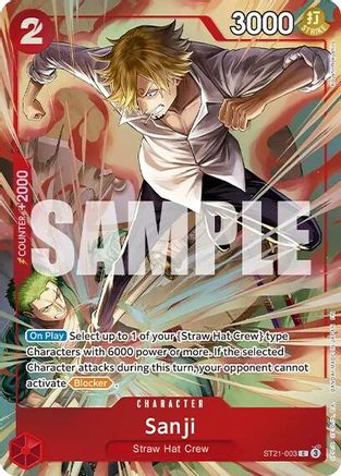 Sanji (Premium Card Collection -Best Selection Vol. 6-) (ST21-003) [One Piece Promotion Cards] Foil One Piece Single Bandai