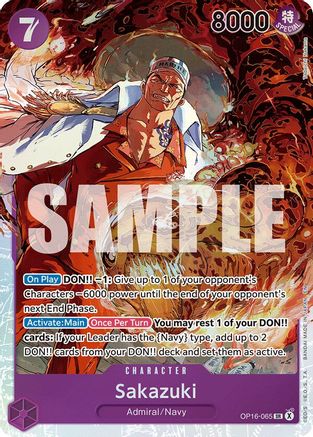 Sakazuki (OP16-065) [The Time of Battle] Foil One Piece Single Bandai