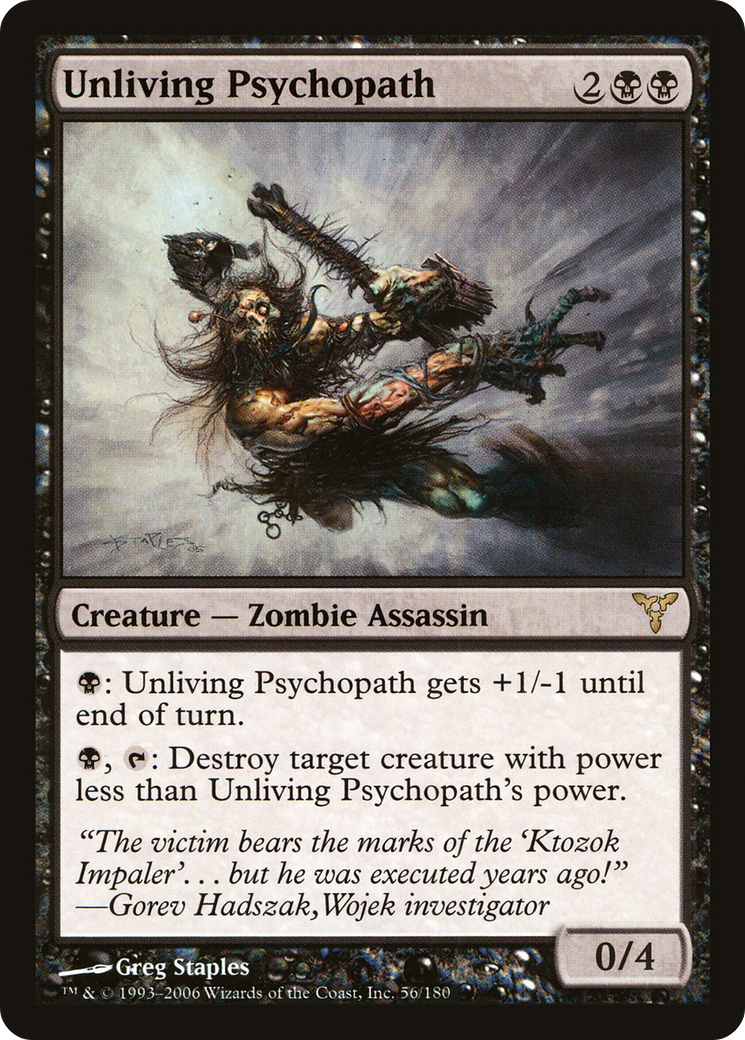 Unliving Psychopath (DIS-056) [Dissension] Foil MTG Single Wizards of the Coast