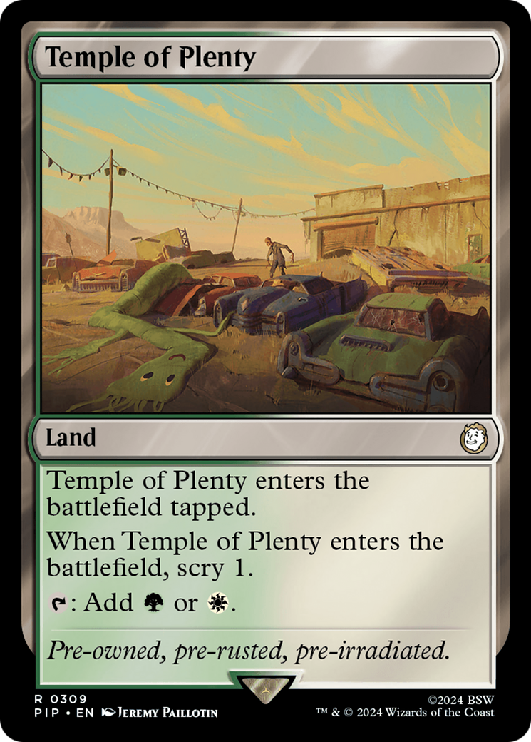 Temple of Plenty (PIP-309) [Fallout] MTG Single Wizards of the Coast