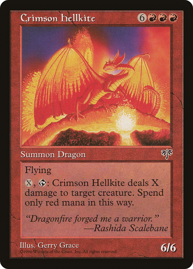 Crimson Hellkite (MIR-) [Mirage] MTG Single Wizards of the Coast