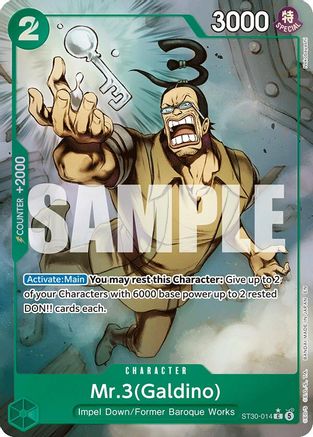 Mr.3(Galdino) (Full Art) (ST30-014) [Starter Deck EX: Luffy & Ace] Foil One Piece Single Bandai