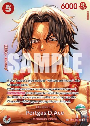 Portgas.D.Ace (SP) (ST15-005) [The Time of Battle] Foil One Piece Single Bandai